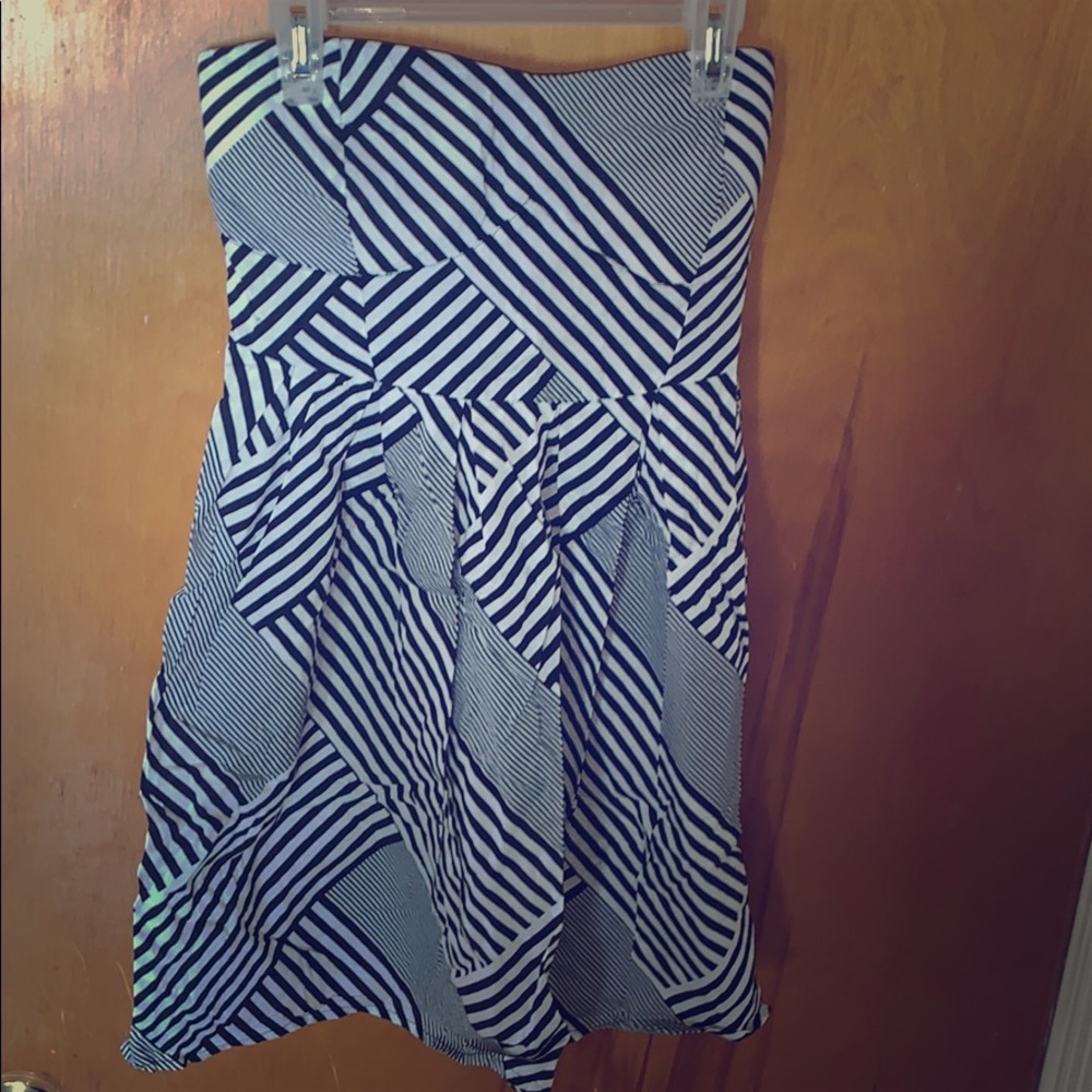 Black and whit Halter mini dress